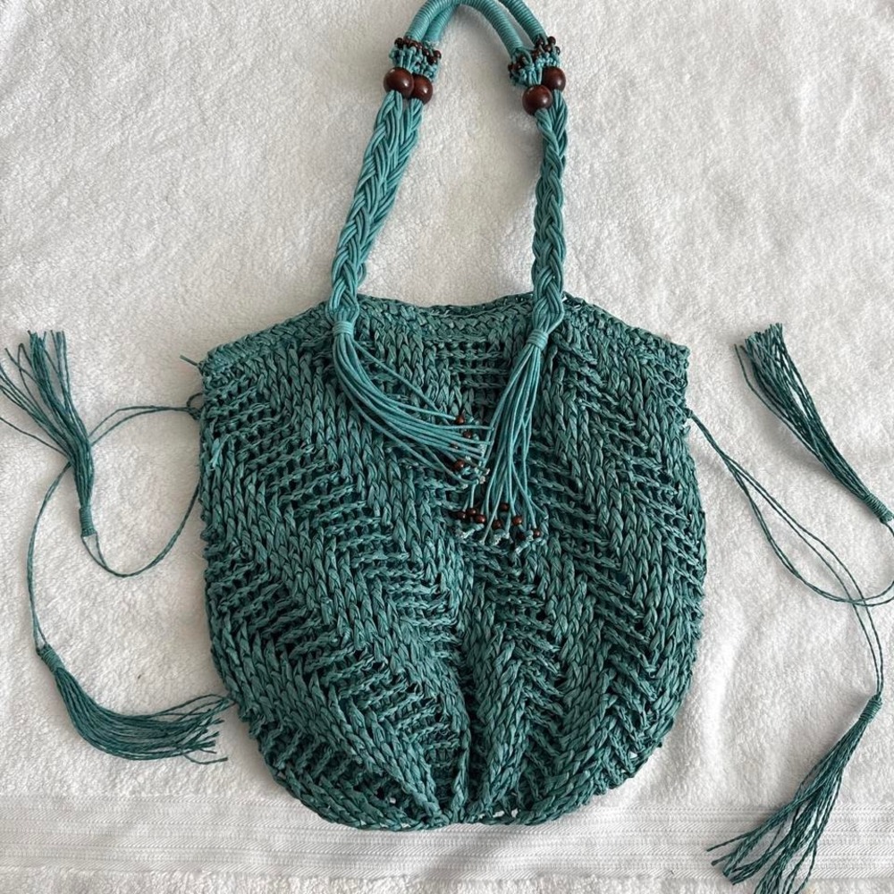 y2k icing macrame bag with tassels